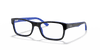 [Clear Lenses, Polished Black On Blue Frame]