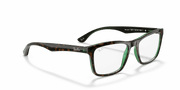 Clear Lenses, Polished Havana On Transparent Green Frame