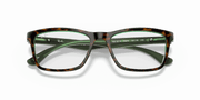 Clear Lenses, Polished Havana On Transparent Green Frame