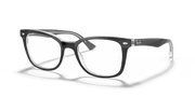 Clear Lenses, Polished Black On Transparent Frame