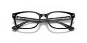 Clear Lenses, Polished Black On Transparent Frame