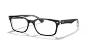 Clear Lenses, Polished Black On Transparent Frame