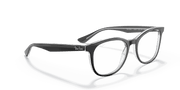 Clear Lenses, Polished Black On Transparent Frame