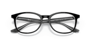 Clear Lenses, Polished Black On Transparent Frame