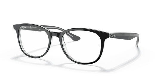 [Clear Lenses, Polished Black On Transparent Frame]