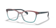 Clear Lenses, Polished Burgundy White & Blue Frame