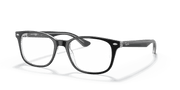 Clear Lenses, Polished Black On Transparent Frame