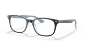 Clear Lenses, Polished Havana On Light Blue Frame