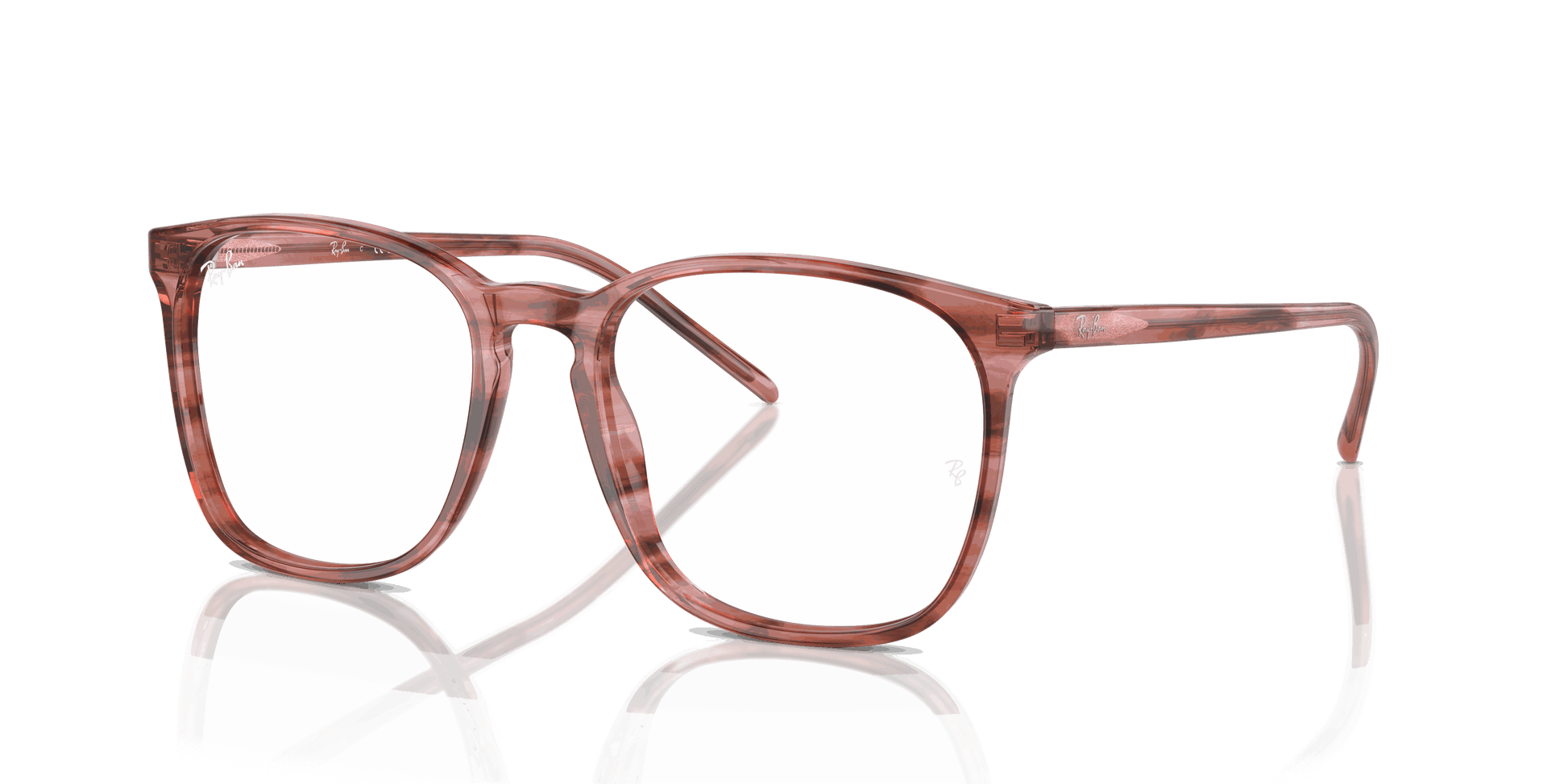 [Clear Lenses, Polished Striped Pink Frame]