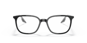 Clear Lenses, Polished Black On Transparent Frame