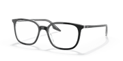 Clear Lenses, Polished Black On Transparent Frame