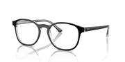 Clear Lenses, Polished Black On Transparent Frame