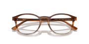 Clear Lenses, Polished Striped Brown & Yellow Frame