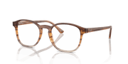 Clear Lenses, Polished Striped Brown & Yellow Frame