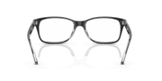 Clear Lenses, Polished Black On Transparent Frame