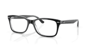 Clear Lenses, Polished Black On Transparent Frame