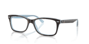 Clear Lenses, Polished Havana On Light Blue Frame