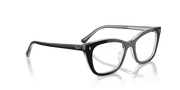 Clear Lenses, Polished Black On Transparent Frame