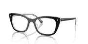 Clear Lenses, Polished Black On Transparent Frame