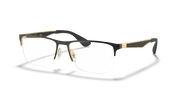 Clear Lenses, Polished Black On Gold Frame