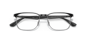 Clear Lenses, Polished Black On Silver Frame