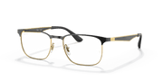 Clear Lenses, Polished Black On Gold Frame