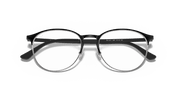 Clear Lenses, Polished Black On Silver Frame