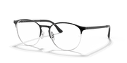 Clear Lenses, Polished Black On Silver Frame