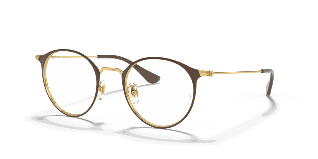 [Clear Lenses, Polished Brown On Gold Frame]