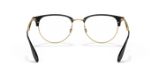 Clear Lenses, Polished Black On Gold Frame