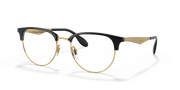 Clear Lenses, Polished Black On Gold Frame