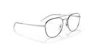 Clear Lenses, Polished Black On Silver Frame