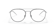 Clear Lenses, Polished Black On Silver Frame