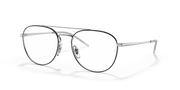 Clear Lenses, Polished Black On Silver Frame