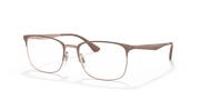 Clear Lenses, Polished Beige On Copper Frame