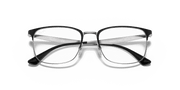 Clear Lenses, Matte Black On Silver Frame