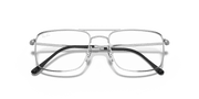 Clear Lenses, Polished Silver Frame