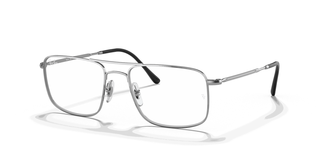 [Clear Lenses, Polished Silver Frame]