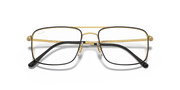 Clear Lenses, Polished Black On Gold Frame