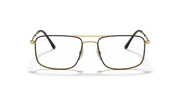 Clear Lenses, Polished Black On Gold Frame