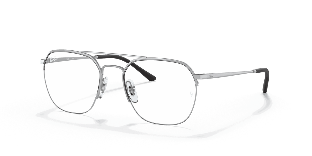 [Clear Lenses, Polished Silver Frame]