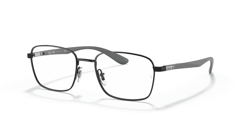 [Clear Lenses, Polished Black Frame]