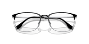 Clear Lenses, Polished Black On Silver Frame