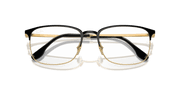 Clear Lenses, Polished Black On Gold Frame