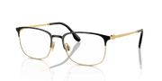 Clear Lenses, Polished Black On Gold Frame