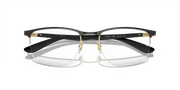 Clear Lenses, Polished Black On Gold Frame