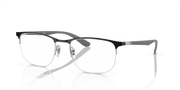 Clear Lenses, Polished Black On Silver Frame