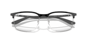 Clear Lenses, Polished Black On Silver Frame