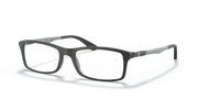 Clear Lenses, Matte Black On Green Frame