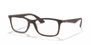 [Clear Lenses, Matte Transparent Brown Frame]